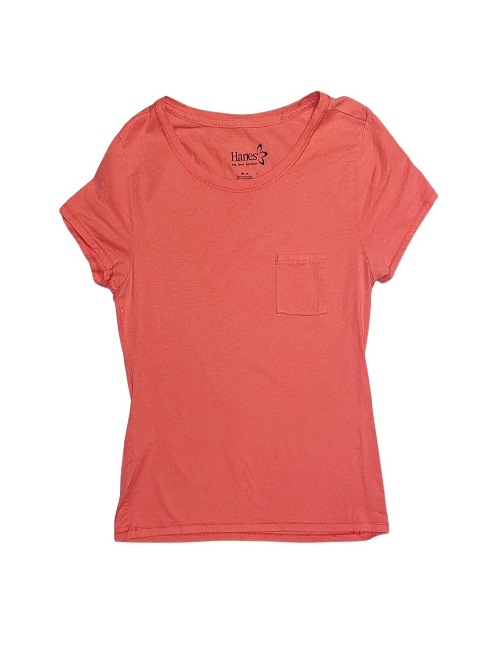 HANES Coral Colored Short Sleeve Shirt